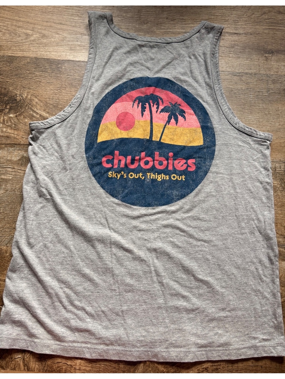 Chubbies Men's Gray Sleeveless Tank Top Size Small